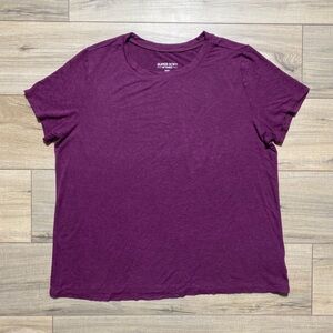 Super Soft By Torrid Womens Short‎ Sleeve Shirt Size 1 Burgundy